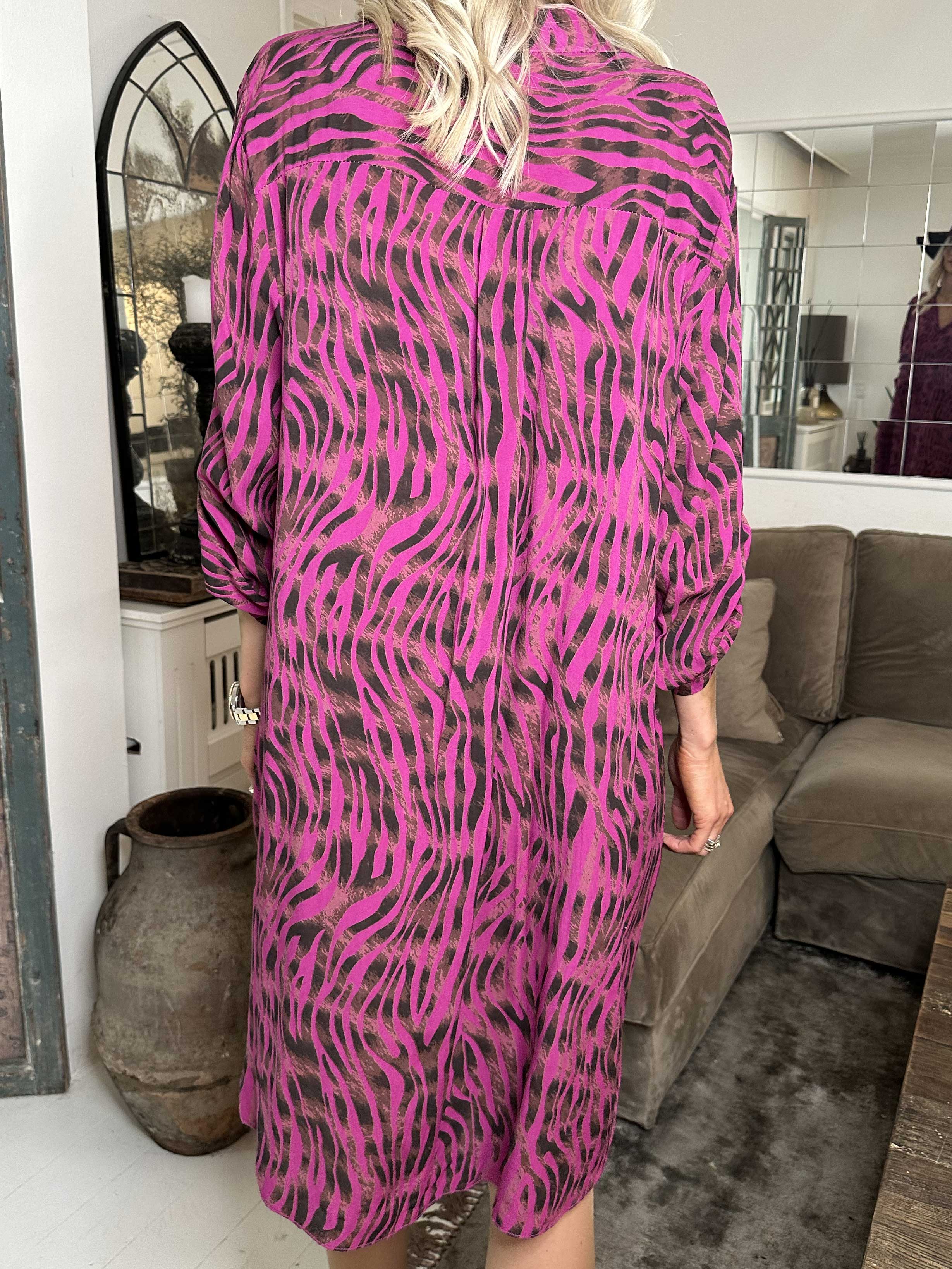 Firenze - Skjorte i bomuld med dyrestriber